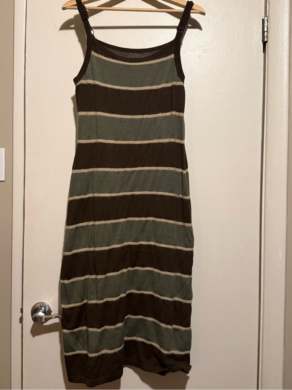 Cider Earthy Striped Tank Midi Dress